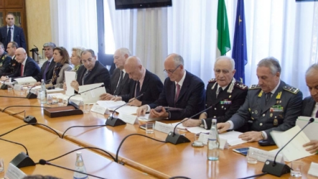 Un momento della Conferenza delle autorit&agrave; di pubblica sicurezza (fonte ministero dell'Interno)