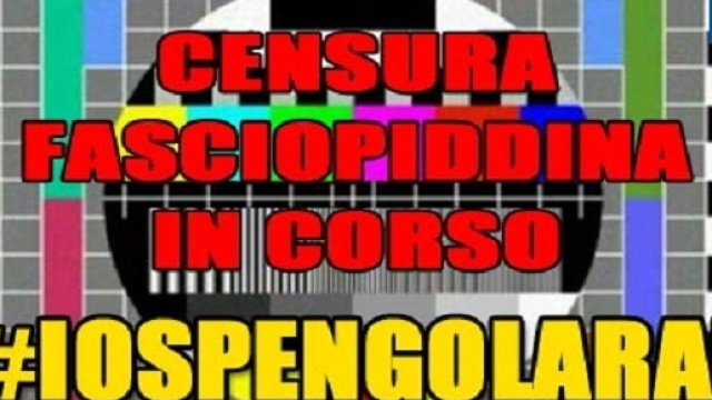 Una slide del sito beppegrillo.it per protestare contro la RAI