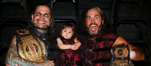 [Image by ROH Wrestling] Matt and Jeff Hardy carry TNA Tag Titles into event