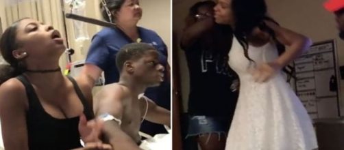 O barraco aconteceu no hospital