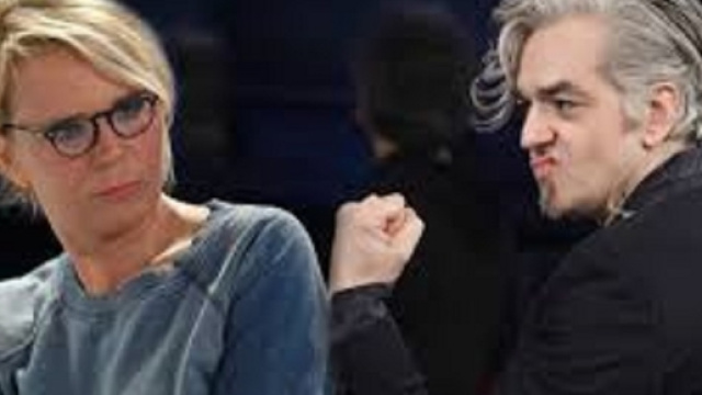 Morgan e la conduttrice Maria De Filippi