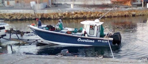 Snoek fishing boat launch Lamberts Bay South Africa/ Photo by Jane Flowers