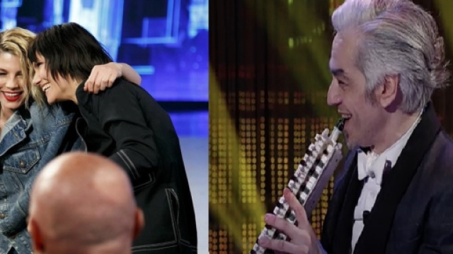 Da sinistra Emma Marrone con Elisa ad Amici e Morgan a Ballando con le stelle