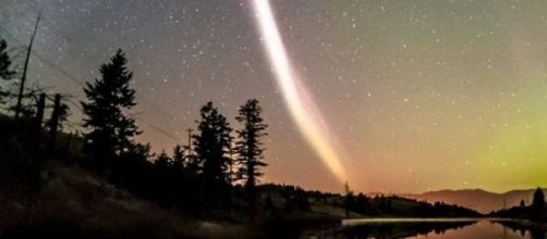 This stunning purple streak of light has been named Steve by aurora enthusiasts [Image: ESA/Dave Markel]