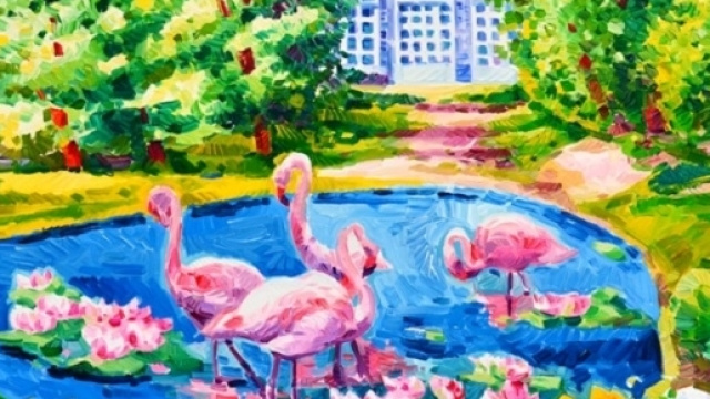 Athos Faccincani-Poesia di fenicotteri rosa a Villa Invernizzi