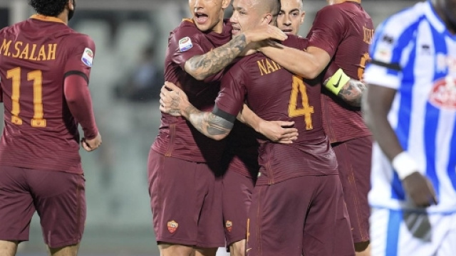 I giocatori della Roma esultano - FOTO: AS Roma