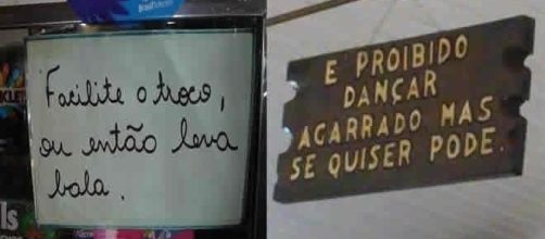 Placas e avisos com mensagens bem-humoradas