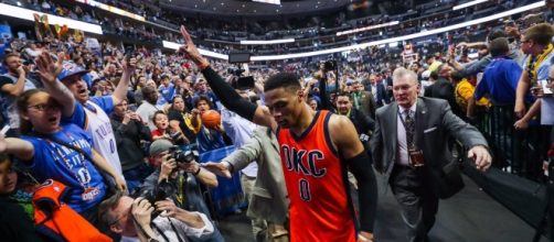 Russell Westbrook of the Oklahoma City Thunder. Photo-- Russell Westbrook @(russwest44) Twitter