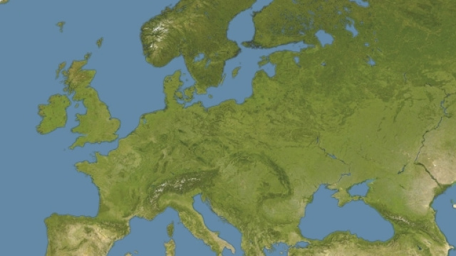 Carta geografica degli stati membri dell'Unione Europea