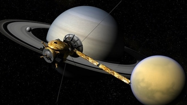 &ldquo;Cassini, Titan & Saturn&rdquo;, Kevin Gill (Flickr), Maya & Photoshop, by Kumanchick, Christian Lopez, NASA/JPL-Caltech