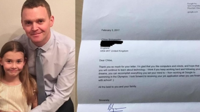 Chloe, 7 anni, scrive a Google per un lavoro. Pichai le risponde ... - giornalesm.com
