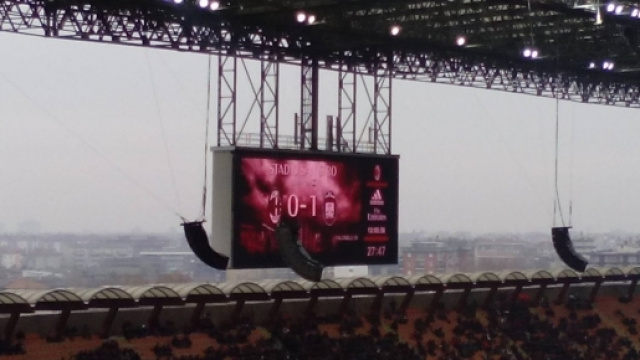 Il tabellone dello Stadio "San Siro - Meazza" - Milano.