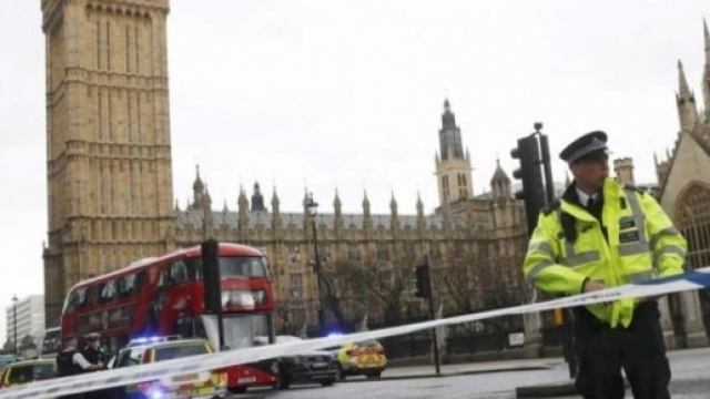 Westminster, sede del Parlamento inglese a Londra, nelle vicinanze del quale &egrave; stato fermato il presunto attentatore.