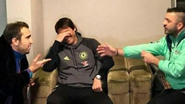 Pio e Amedeo con Antonio Conte