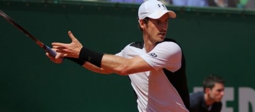 Andy Murray prepares to hit a forehand shot at the 2016 Monte Carlo Masters. Photo by Marianne Bevis -- CC BY-ND 2.0