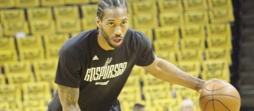 Kawhi Leonard during practice. Photo by San Antonio Spurs Facebook