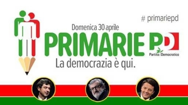 Uno dei manifesti delle primarie del Partito Democratico