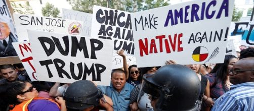 Black Muslim chases white Trump supporter and tackles him to the ... - dailymail.co.uk