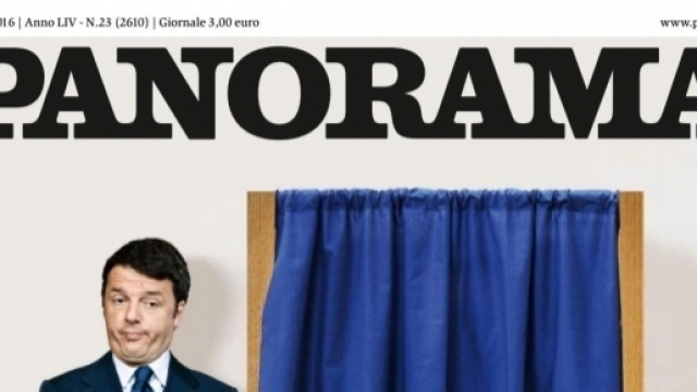 Una vecchia copertina di Panorama del 2016 dedicata a Matteo Renzi
