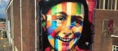 Eduardo Kobra mural of Anne Frank on fa&ccedil;ade of Amsterdam&rsquo;s future street art museum FAIR USE pinterest.com Creative Commons