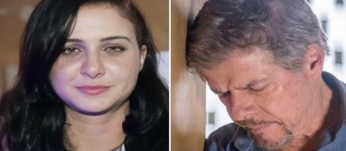 Na imagem a jovem e o ator acusado de ter assediado a figurinista.