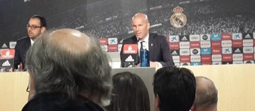 Zidane, hace unos d&iacute;as, en rueda de prensa en el Santiago Bernab&eacute;u. Foto: John Griswold