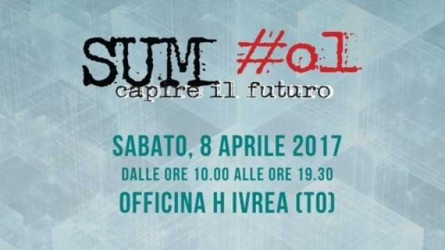 La locandina ufficiale di Sum #01, la convention del M5S organizzata ad Ivrea