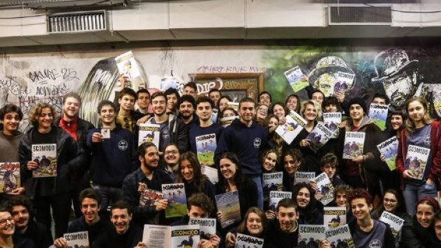 La redazione del giornale studentesco 'Scomodo'.