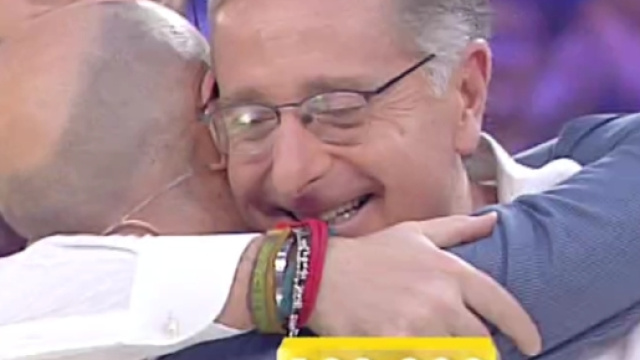 Giacomo Piras al momento della vincita.