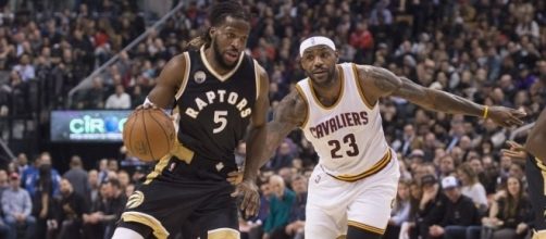 LeBron James and the Cavs host the Raptors for Game 1 of their series on Monday. [Image via Blasting News image library/cleveland.com]