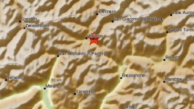 Terremoto in Trentino Alto Adige