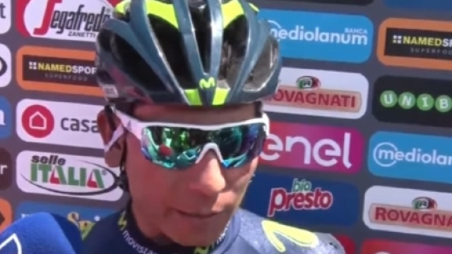 Nairo Quintana alla partenza della tappa