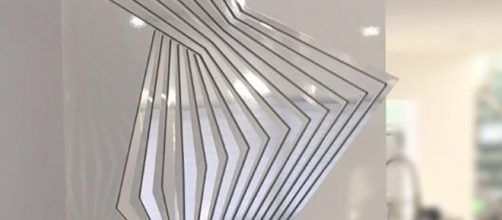 Martin's art is abstract and often inspired by geometric patterns. / Photo via Martin Schoffel, used with permission.