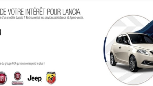 La versione francese del sito di Lancia