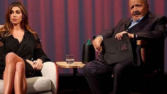 Maurizio Costanzo con Belen Rodriguez
