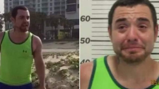 Ubriaco insulta musulmani sulla spiaggia: le lacrime nella foto segnaletica