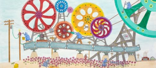 Bryon's artwork is bright, colorful, whimsical and unique. / Photo via Byron Nernoff, used with permission.