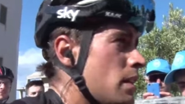 Mikel Landa, all'attacco nella tappa di Peschici