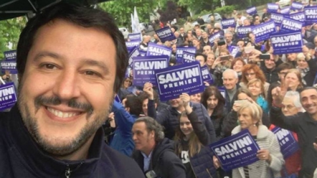 L'europarlamentare e segretario della Lega Nord, Matteo Salvini