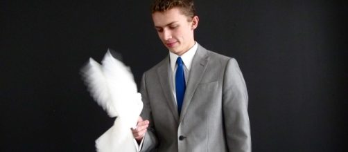 Young magician Alexander Boyce models his style after the 1960s "rat pack" era. / Photo via Alexander Boyce, used with permission.