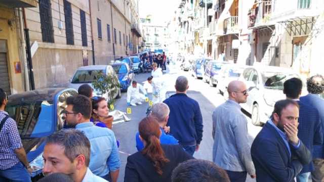 Il luogo dell'omicidio, a Palermo, nel quartiere Zisa