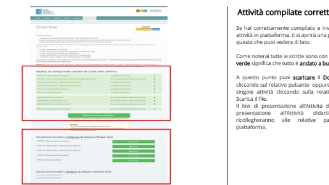 Indire tutte le attivit&agrave; completate correttamente