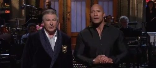 The Rock and Alec Baldwin, via Twitter