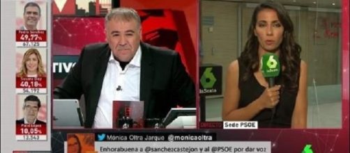 Antonio Garc&iacute;a Ferreras y Ana Pastor en el especial PSOE del 21 de mayo de 2017.