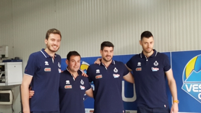 Matteo Piano, il ct Chicco Blengini, Filippo Lanza e Simone Buti