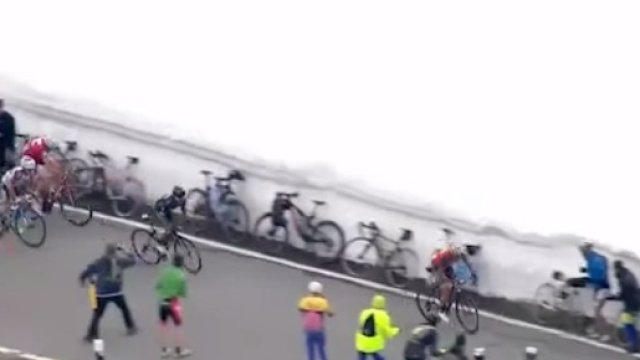 Nibali all'attacco sullo Stelvio