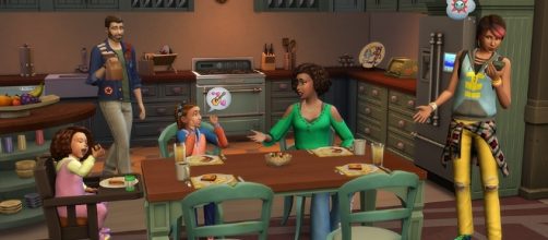 A screenshot from &lsquo;The Sims 4: Parenthood Game Pack&rsquo; showing the household [Image by Electronic Arts and Maxis]