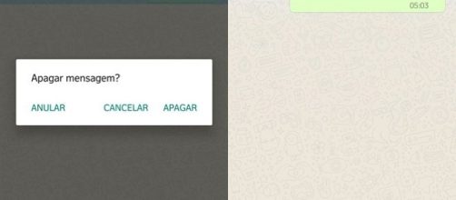 Mensagens enviadas poder&atilde;o ser exclu&iacute;das