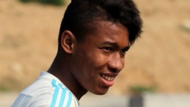 Boubacar Kamara pendant un entrainement &agrave; Marseille