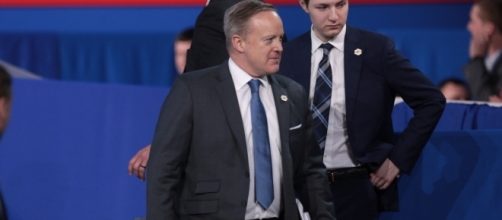 White House press secretary Sean Spicer refused to comment about his absence during Trump's Vatican visit. (Flickr/Gage Skidmore)